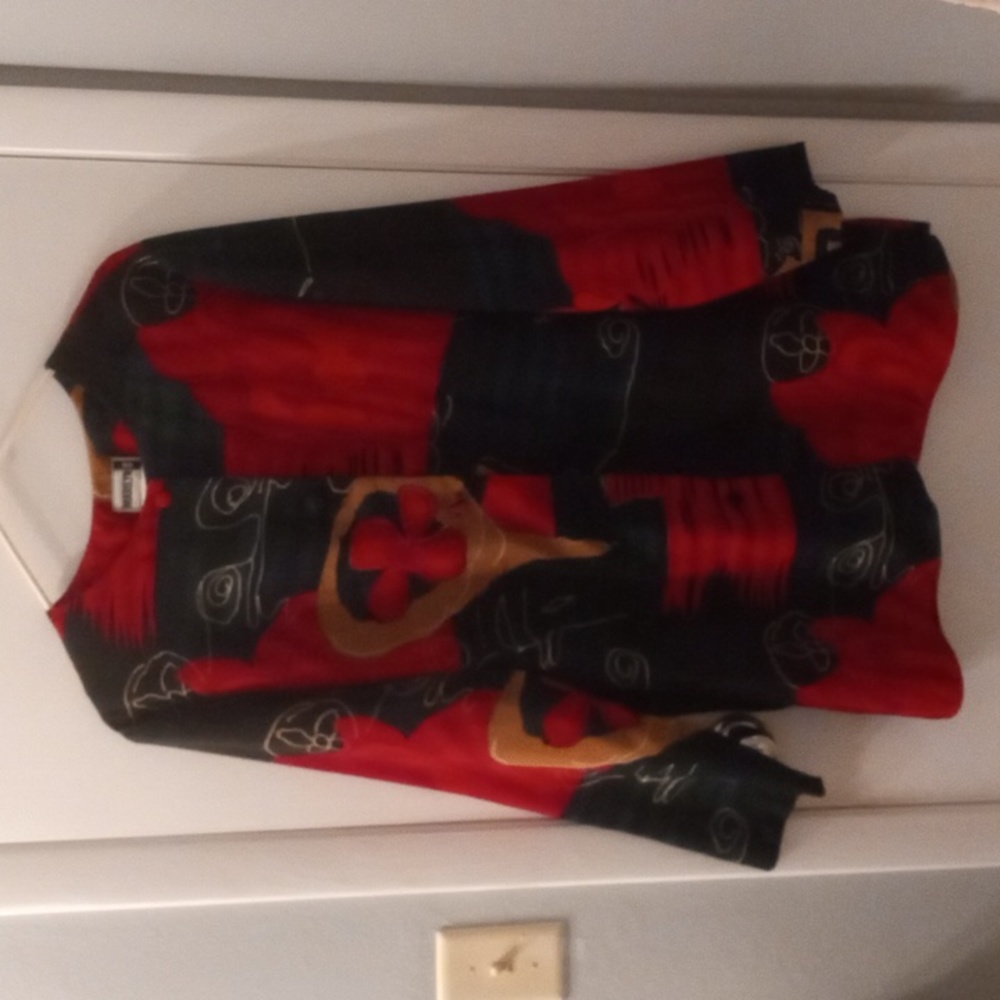 Marilyn B XL Abstract Tunic Blouse